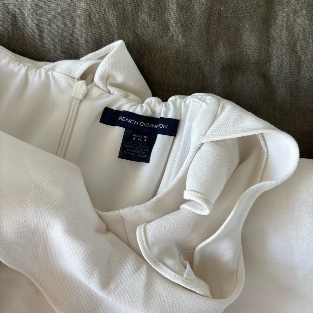 French Connection White Ruffle Dress - Picture 6 of 6